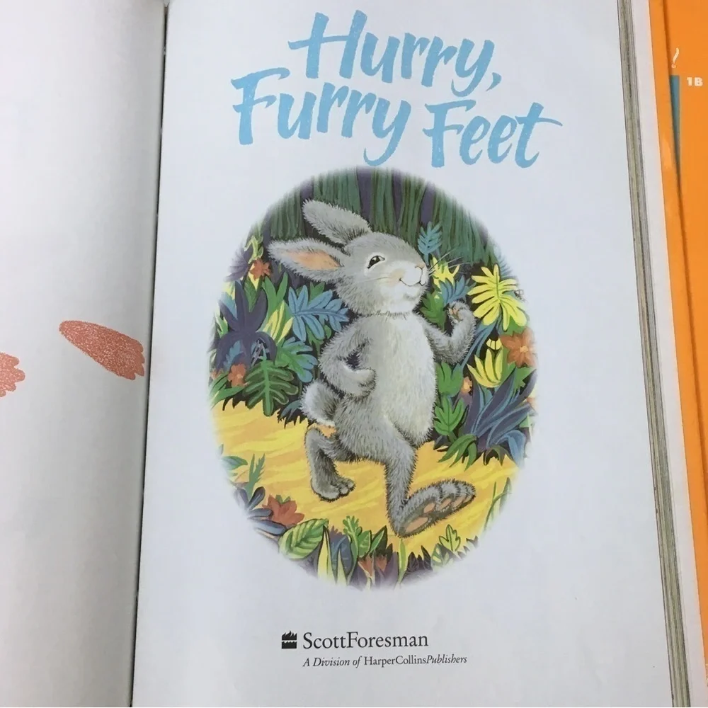 Vintage 90s Childrens Book Hurry Furry Feet Celebrate Reading Classroom Dr Seuss